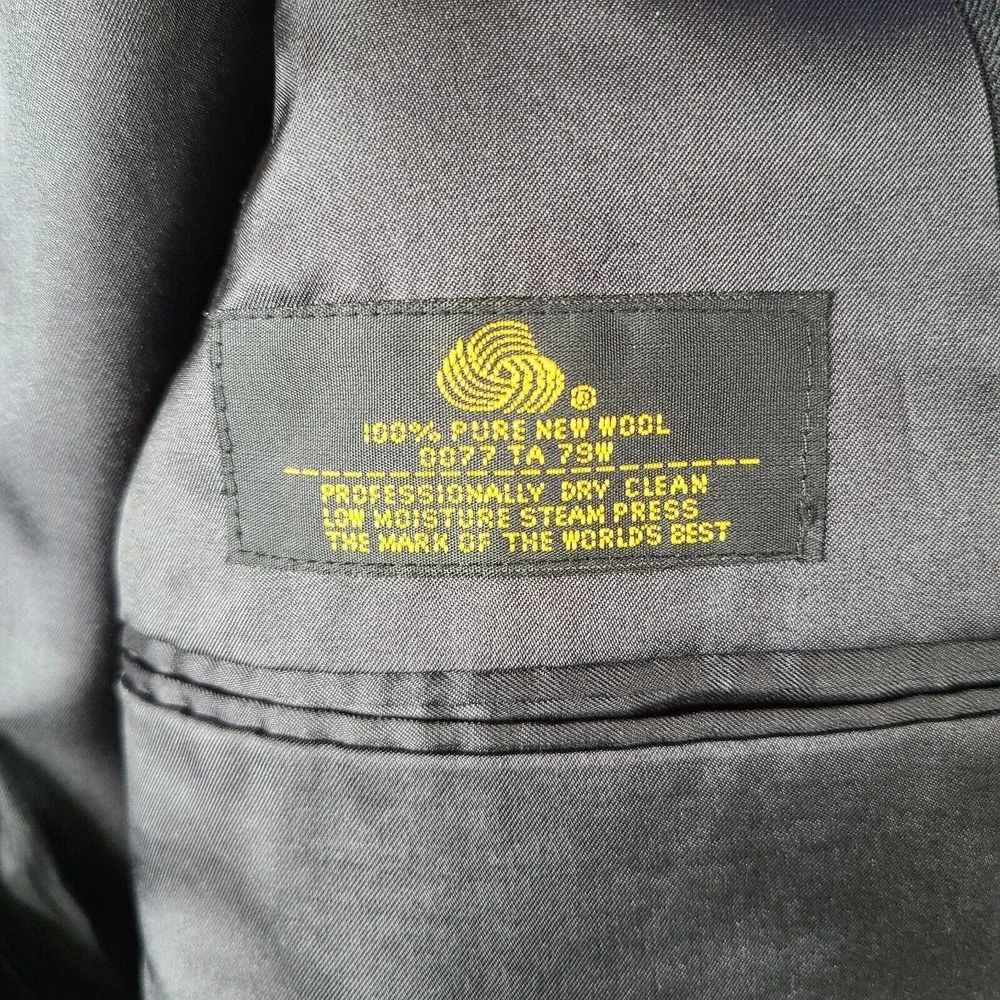 Joseph & Feiss International Jacket Men 42L Gray Blazer‎ Wool Double Breasted